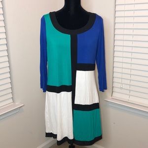 Squared Multi-Colored Dress